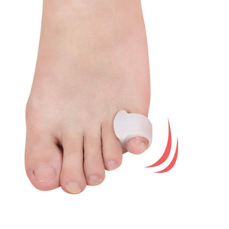 2 stk= 1 par gel tå separator pedikyr silikon hammer korrektor hallux valgus fot finger massasje rettetang ortopediske varer