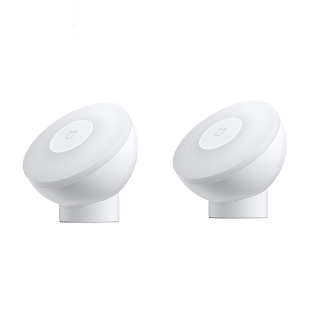 Xiaomi Mijia – veilleuse de 2e génération à Attraction magnétique, lampe de nuit rotative à degrés avec capteur infrarouge réglable, nouveauté 360: 2 PCS