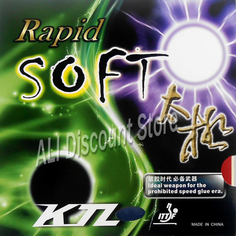KTL-raqueta de tenis de mesa Rapid, goma suave, con esponja, murciélago