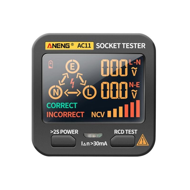 Ac11 digital soquete inteligente tester teste de tensão soquete detector eua/reino unido/ue plug zero linha terra verificação fase teste rcd ncv: EU  plup