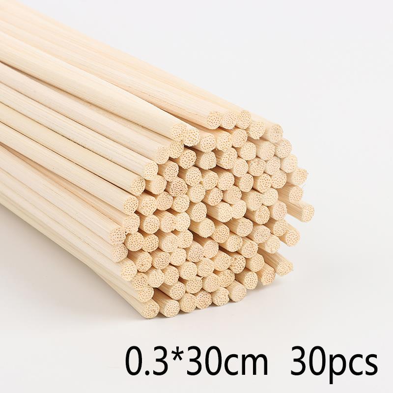 20-50 Stuks Natuurlijke Diy Houten Stokken Handgemaakte Extra Dikke Rotan Aromatherapie Diffuser Refill Sticks Houtbewerking Rotan Stok