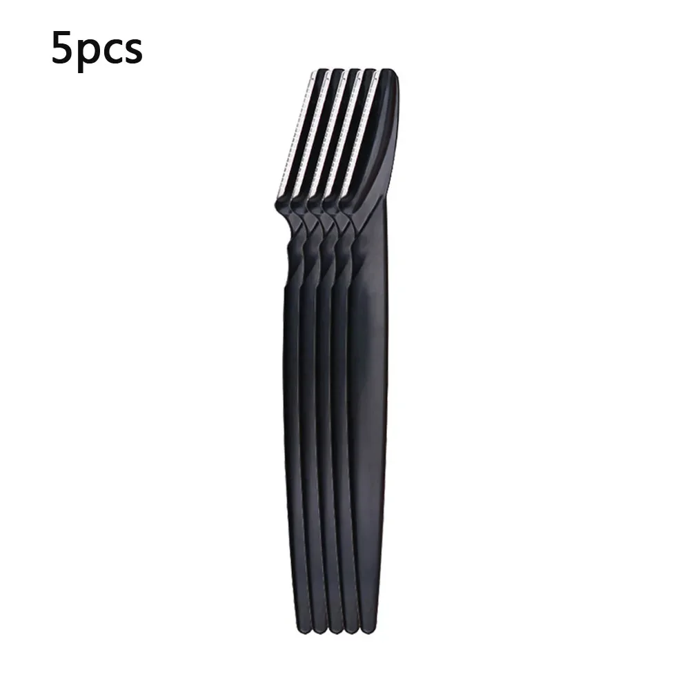Scheerapparaat Messen Make-Up Epileren Ontharing Cutter Gereedschap Wenkbrauw Trimmer Messen Draagbare Gezicht Scheermes Haar Remover Eye Brow: Black