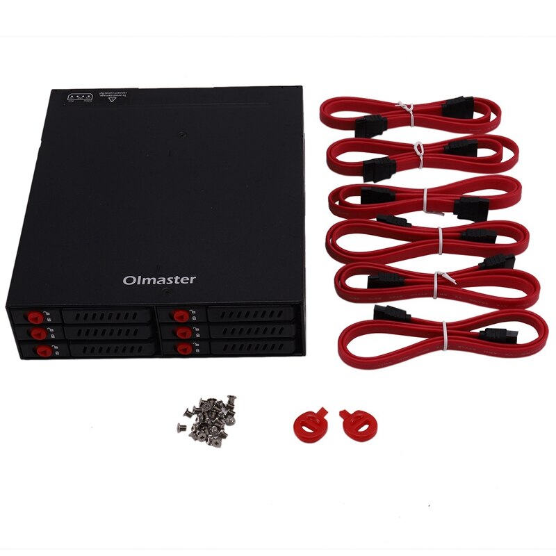 Oimaster-compartimento de armazenamento de dados para disco rígido, 6 compartimentos, armazenamento de dados para 2.5 unidades, ssd sata, hdd, costas de computador, caso, servidor