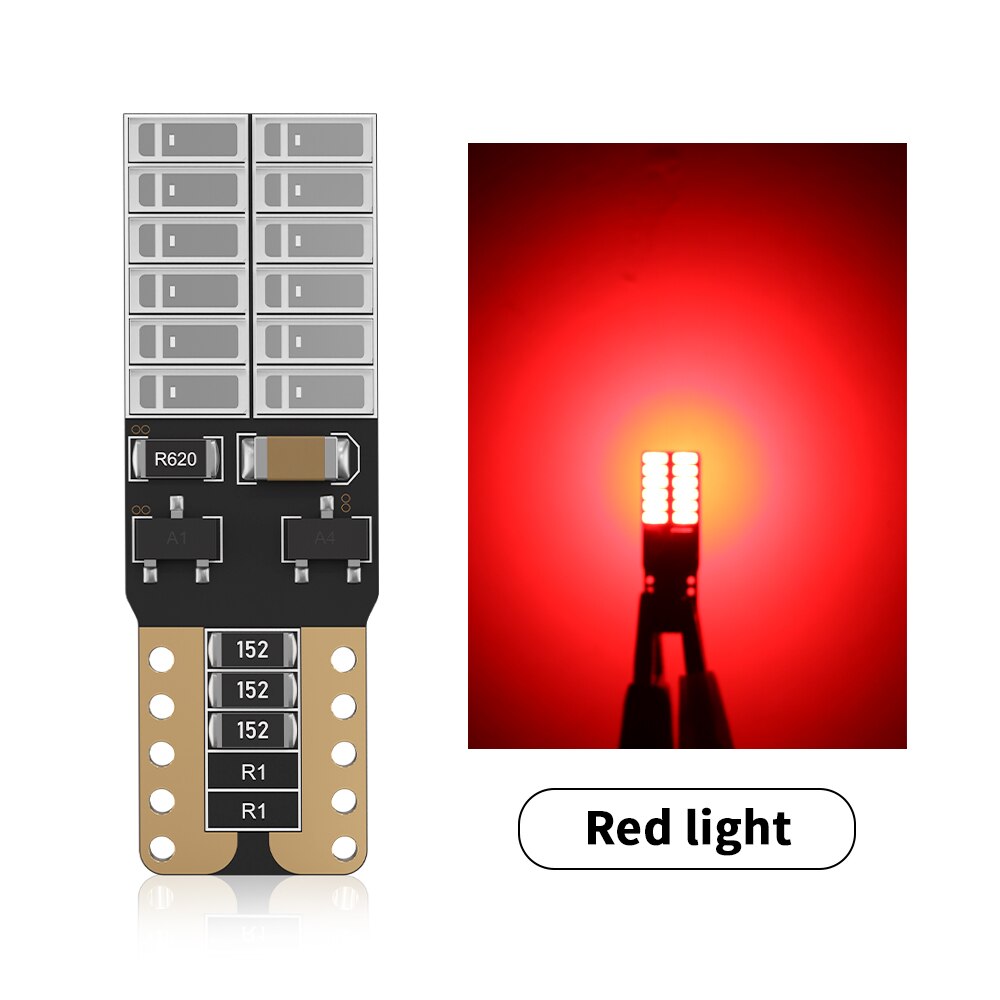 Bombillas LED Canbus T15 W16W WY16W 4014 45SMD para coche, lámpara de marcha atrás, sin Error, blanco, rojo, ámbar, 6000K, 2 uds.: Rojo