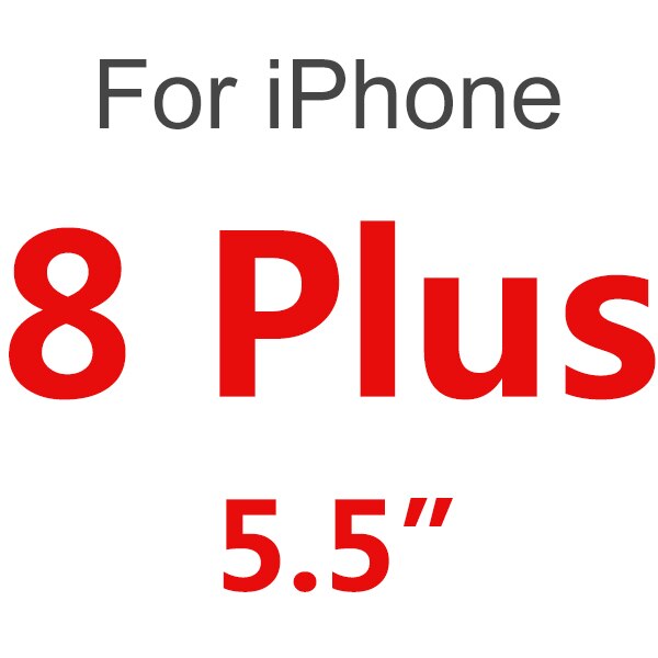 Heldeksel herdet glass for iphone 11 pro max skjermbeskytter film for iphone x xr xs max 6 6s 7 8 plus beskyttende se: For iphone 8 pluss / Hvit