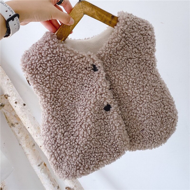 Gilet en peluche polaire épais pour bébé fille et garçon, vêtements d'hiver d'automne et d'hiver: Light Coffee / 9