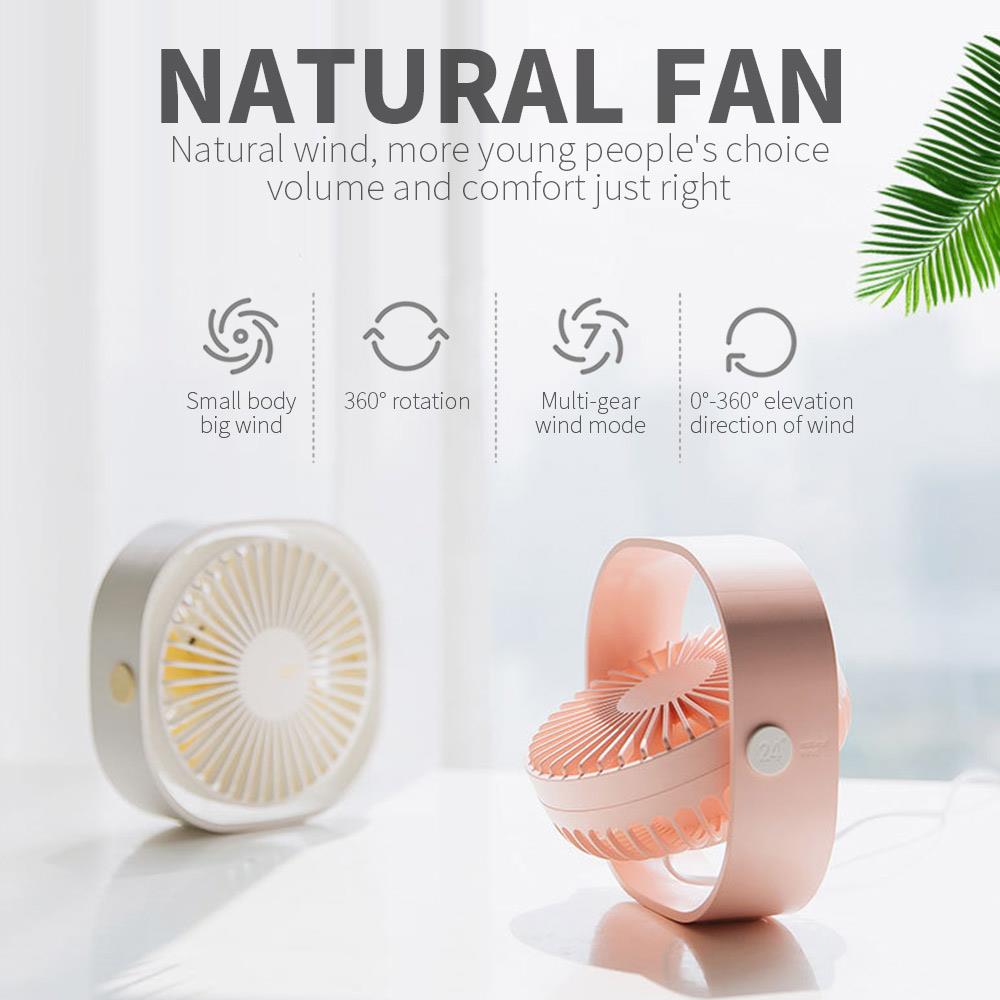 Lydløs vifte usb abs bærbar sommer desktop reise håndholdt personlig vifte student air condition utendørs delikat søt
