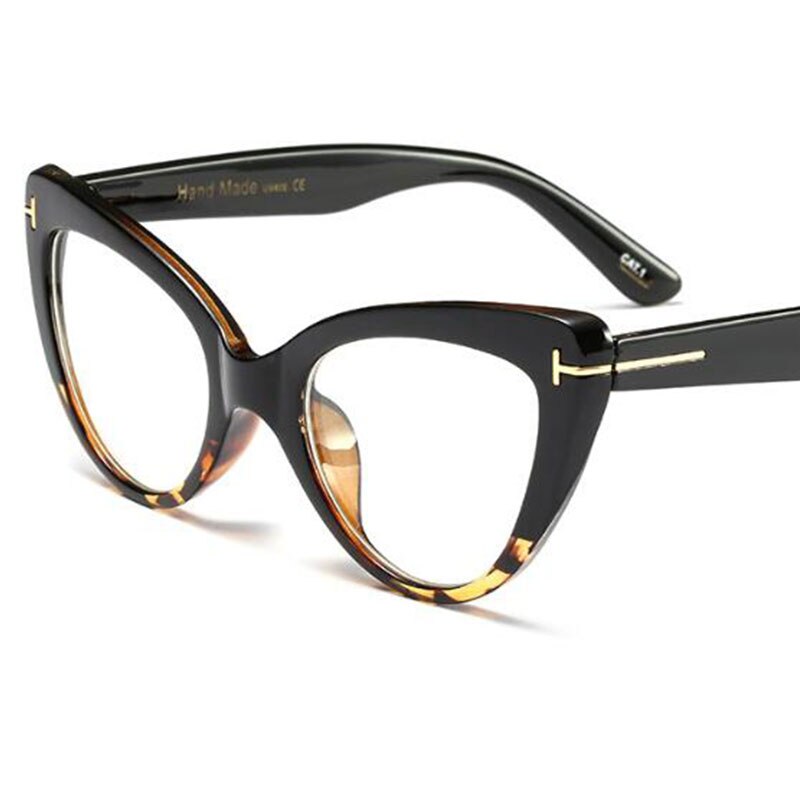 Black Cat Eye Glasses Female Myopia Nerd Optical Glasses Frame clear lens women eye glasses Spectacles