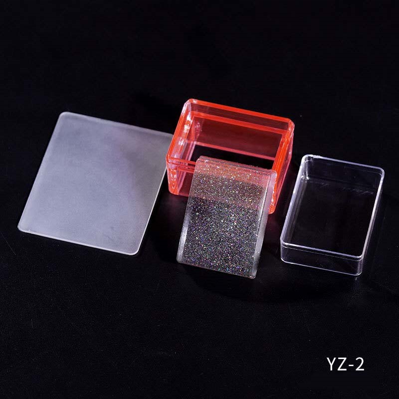 Dual-ended Silikon Nail art Stamper Mit Schaber 17 Stile Opt Gelee Stanzen Set Für Transfer Stempel Platten Bild nagel Werkzeuge: NO.6