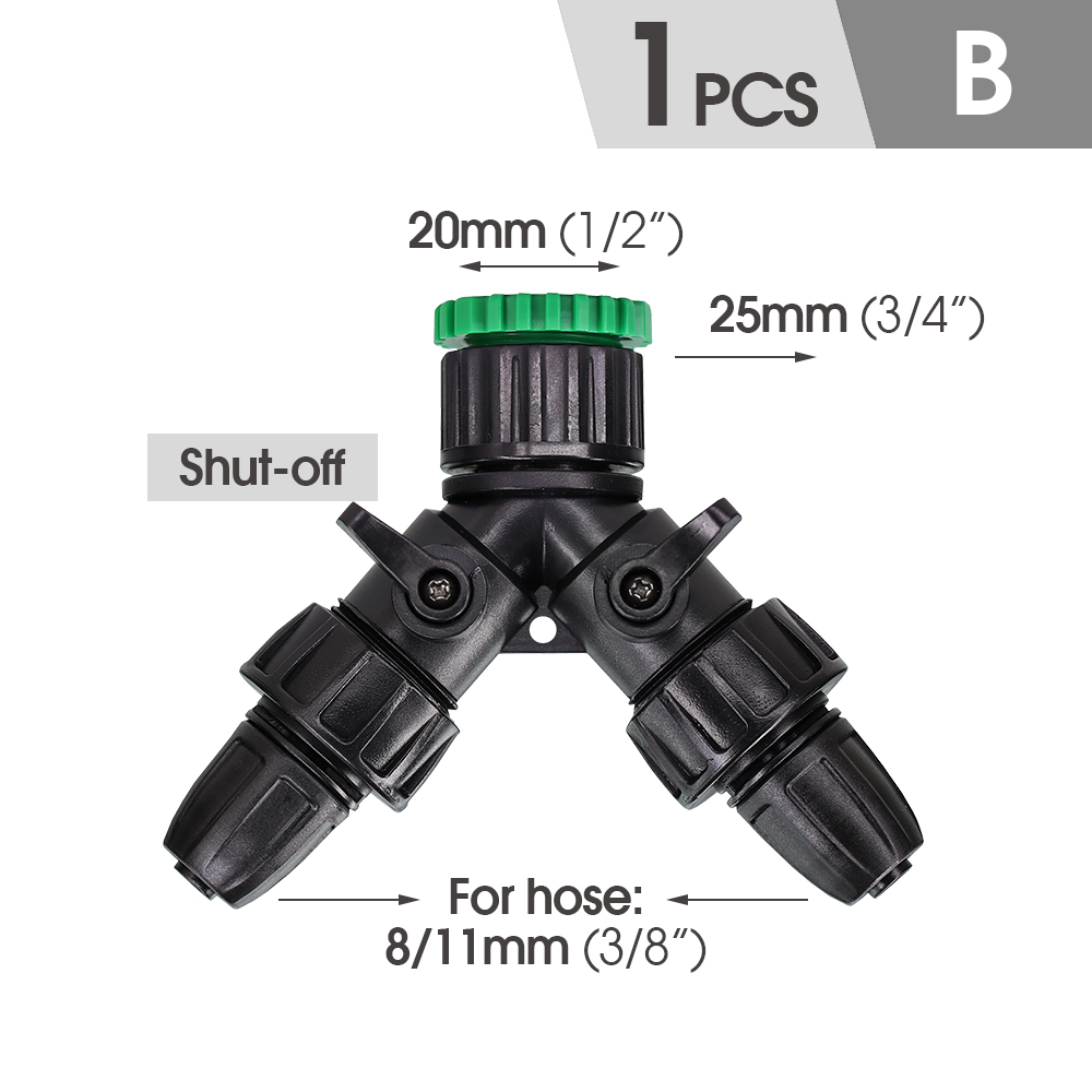 3/8 ''Pvc Slang Tubing 8/11Mm Watering Irrigatie Water Koppeling Adapter Lock Gewrichten Tuin Tap Connector tee Verminderde Elleboog Cross: Goud