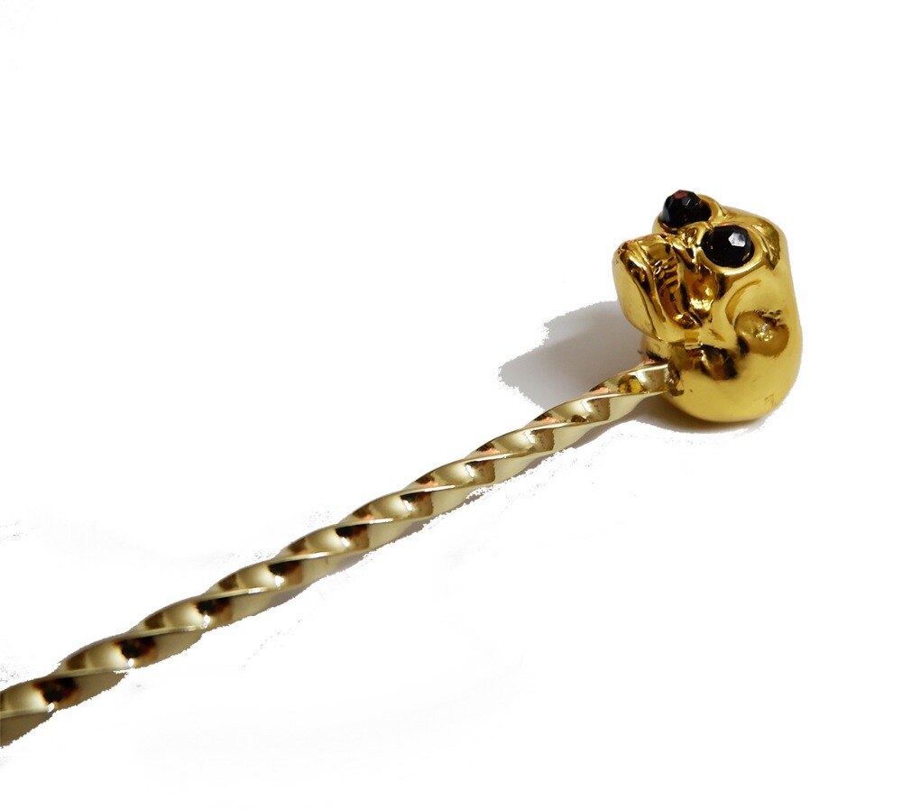 Schedel Barspoon Cocktail Lepel Roestvrij Staal Mengen Cocktail Lepel, Spiraal Patroon Bar Tool