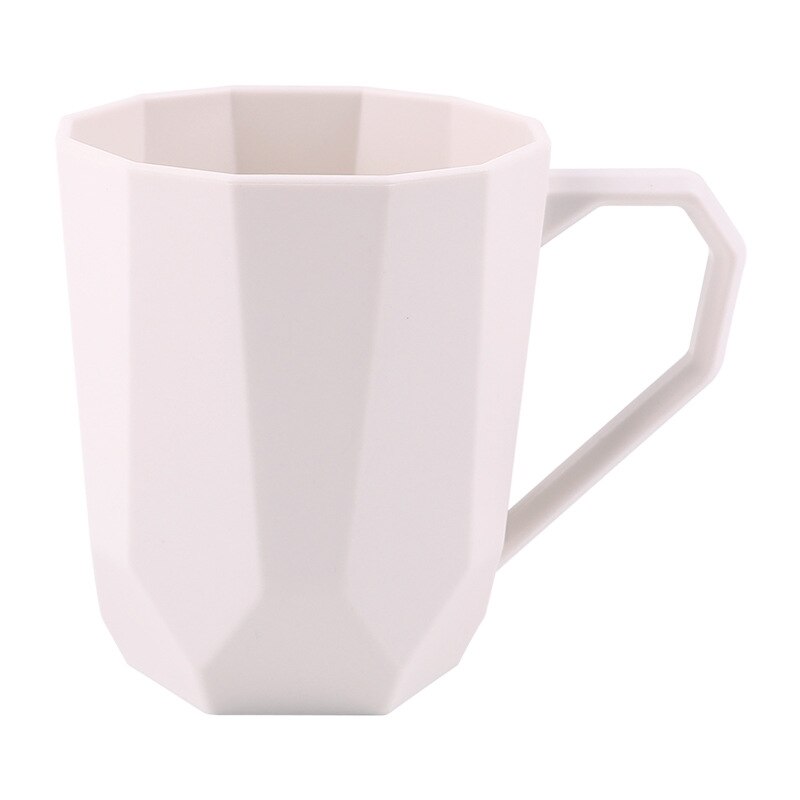 Bathroom Washing Cup Daily Necessities Daily Necessities Water Cup Geometric Irregular Mouth Cup: Pure White