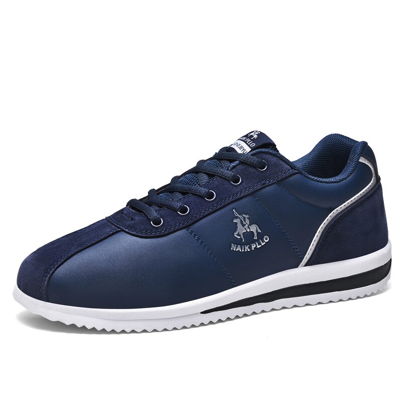 Men's Golf Shoes Blue and White Brand Men's Coach Sports Walking Shoes Lightweight and Comfortable Golf Sneakers: lan se 753 / 9.5