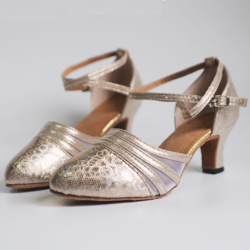 Women's Girls Ballroom Latin Tango Dance Shoes Heeled 7cm / 5cm Sales Silver Gold Black Brown Color #g3