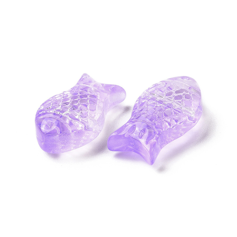 8x15mm Small Fish Shape Handmade Colorful Glass Loose Beads For Jewelry Making Diy Earring Bracelet Necklace 20pcs: green