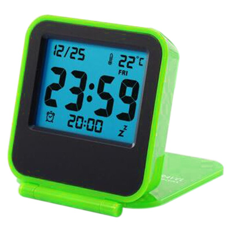 Alarm Clock Portable Foldable Tabletop Travel Digital Alarm Clock With Temperature Calendar Date Week Kitchen Alarm Clock