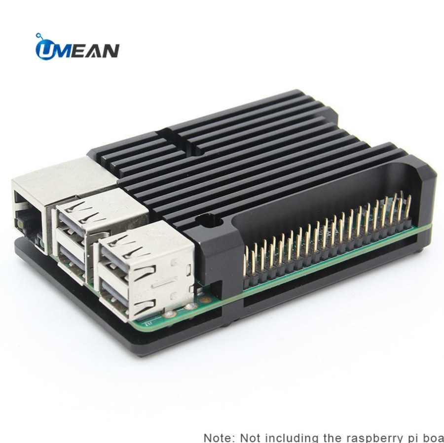 Raspberry  pi 4 model  b 4b køleboks aluminium heatsink samleboks kompatibel rpi 3b 3b+