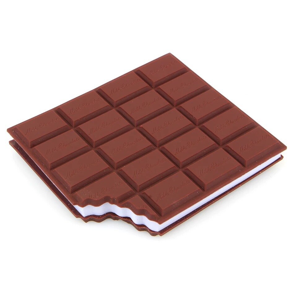 Kawaii Cute Stationery Convenient Notebook Chocolate Memo Pad Office School Supplies Notepad: Chocolate