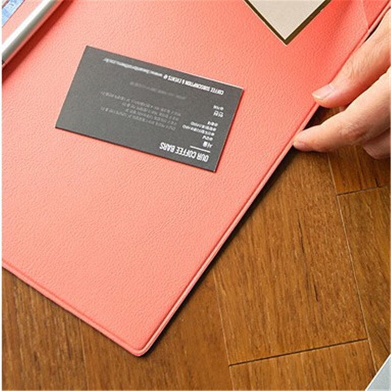Solid color business office writing pad leather layered plan message board mouse pad simple deskpad secretary writing board