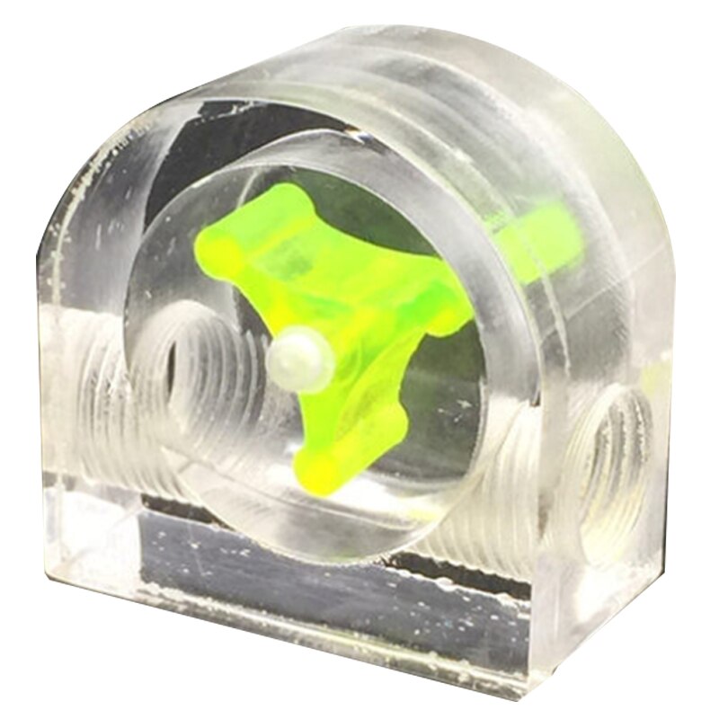 2 Way G1/4 Thread Durable Home 3 Impeller Acrylic Indicator for Pc Water Cooling Polished Surface Flow Meter Measuring: Default Title