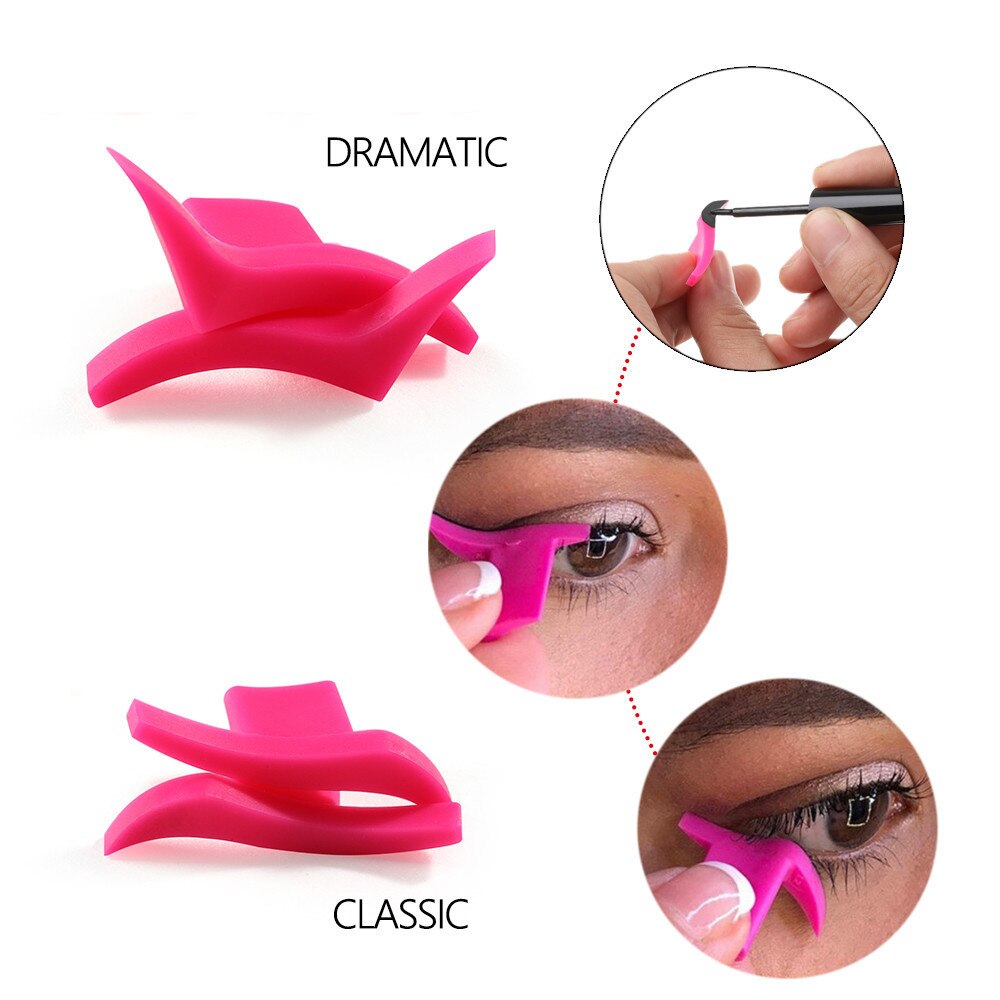 MOONBIFFY 1Pair Cat Eye Eyeliner Stamp Eyeshadow Cosmetic Easy To Makeup Wing Style Tools Eye Liner Stamping Stencil Tools