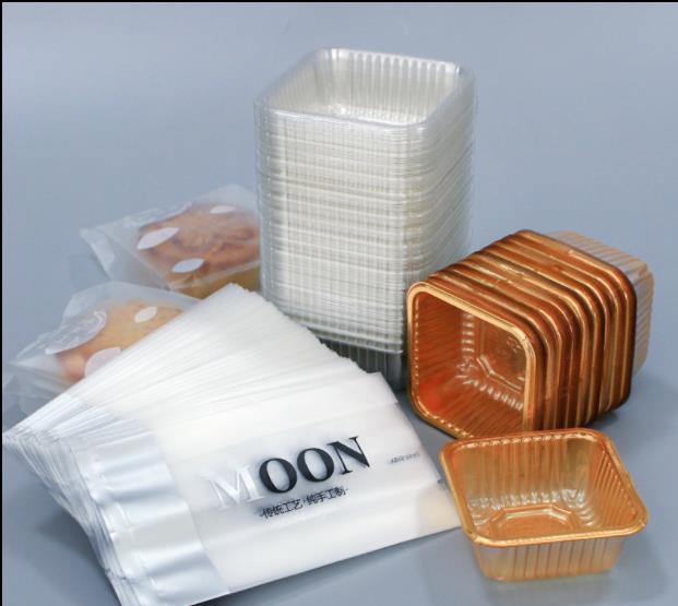 Bandejas de plástico transparente para pastel de Luna, Cajas de , suministros de Material para hornear, 50/75/100G, 100 Uds.