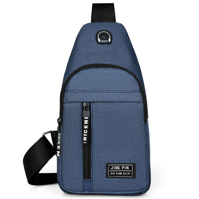 Men Shoulder Bags Chest Bag Multifuncional Crossbody Bags Travel Sling Bag: black