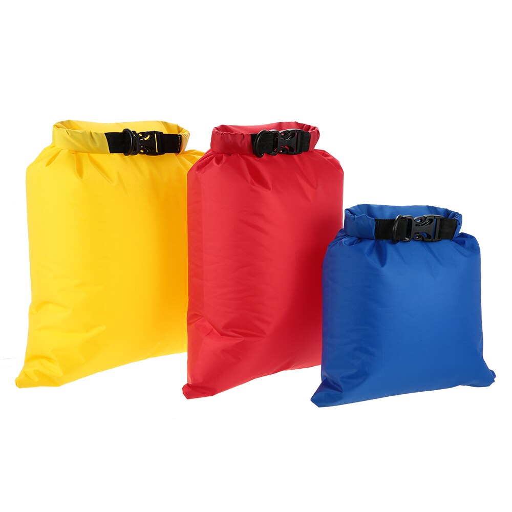 Lixada 3Pcs Waterdichte Dry Bag 3L + 5L + 8L Outdoor Waterdichte Tas Droge Zakken Opvouwbare Droge Zakken Voor camping Wandelen Reizen