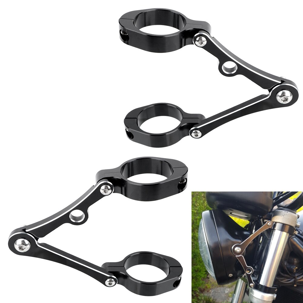 Motorcycle Headlight Bracket Mount Clamp 39mm-41mm CNC Fork Tube Spotlight Holder For Chopper Bobber Cafe Racer Universal