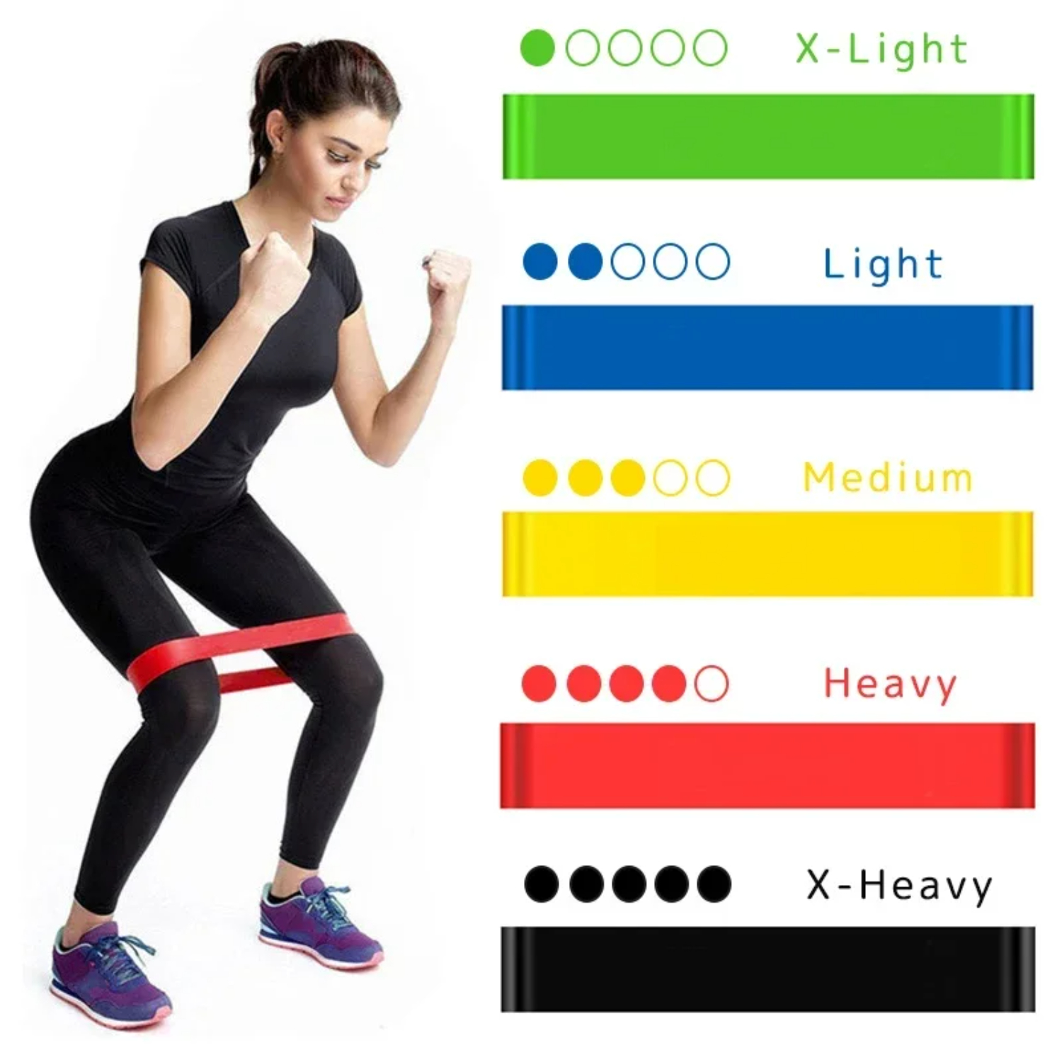 Draagbare Fitness Workout Apparatuur Rubberen Weerstandsbanden Yoga Gym Elastisch Gom Sterkte Pilates Crossfit Vrouwen Gewicht Sport