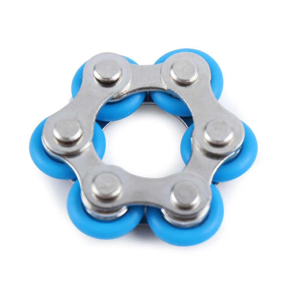 Decompression Pressure Reduction Fun Bicycle Chain Key Ring Fidget Toy Stress Reliever Anxiety Relief: B