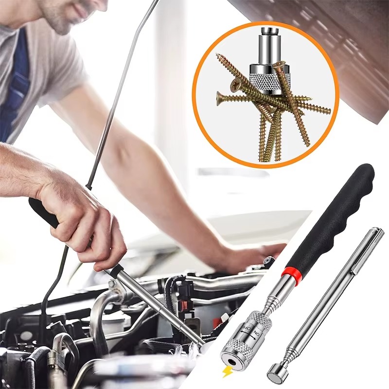 Penna magnetica magnetica telescopica portatile, pratica capacità dello strumento per raccogliere il bastone dell'asta di raccolta estensibile con bullone dado