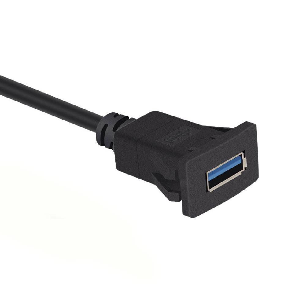 1m Car Auto Dashboard Flush Mount USB 3.0 Male to Female Panel Extension Cable Dash Panels Accessories