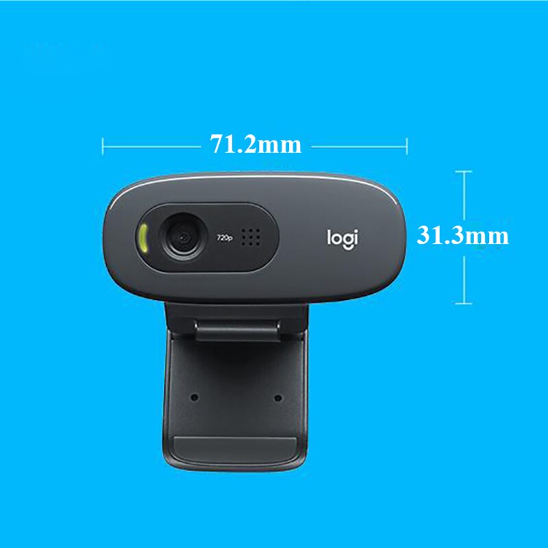 100% Original Logitech C270 Webcam HD Vid 720P Built-in Micphone USB2.0 Mini Computer Camera for PC Laptop