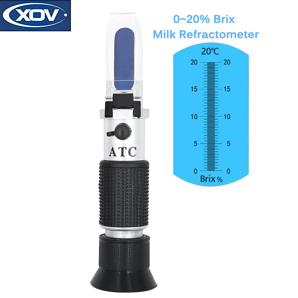 0-20%/0-32% Brix Refractometer Milk Tester Sugar Content Meter Milk Brix Monitor Refractometro Juice Concentration Detector: A without box