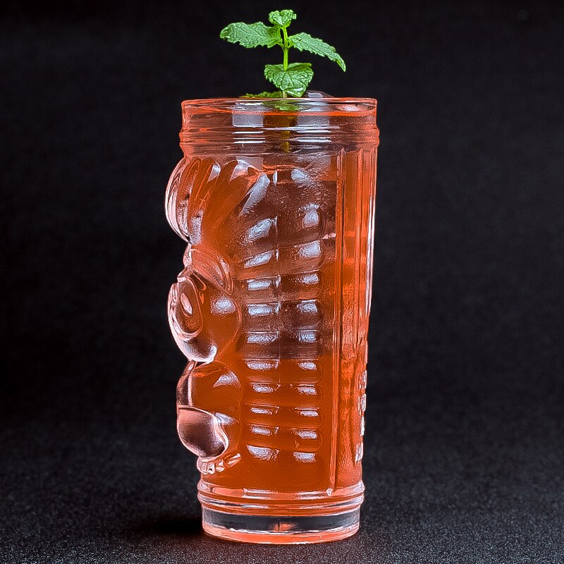 400-500ml 3D Cartoon Wine Glass Cup Tiki Cup Cocktail Beer Cola Cold Juice Cups Glass Drinking Set Bar Home Collins