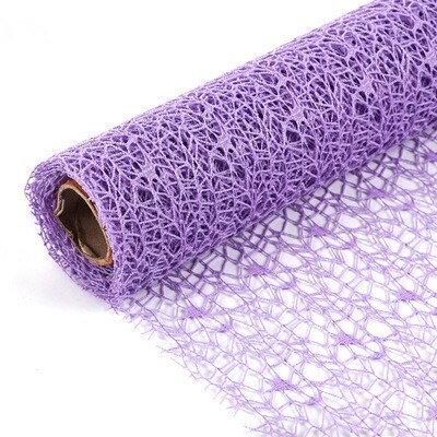 4.5M Kleur Organza Boeket Wikkelen Gaas Mesh Diy Craft Leveranties Kinderen Hand Scrapbook Gereedschap Wedding Party Decor Gordijnen: Purple Gauze Mesh