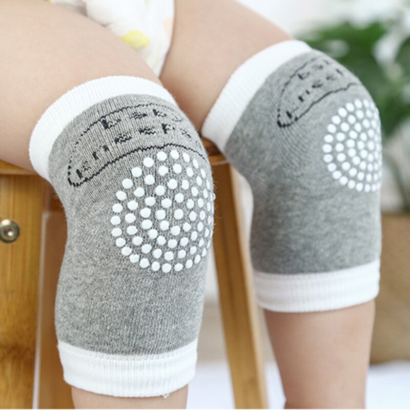 Coderas antideslizantes para niños pequeños, accesorios para bebés, rodilleras con sonrisa, Protector, rodillera de seguridad, calentador de piernas para niñas y niños: Gray
