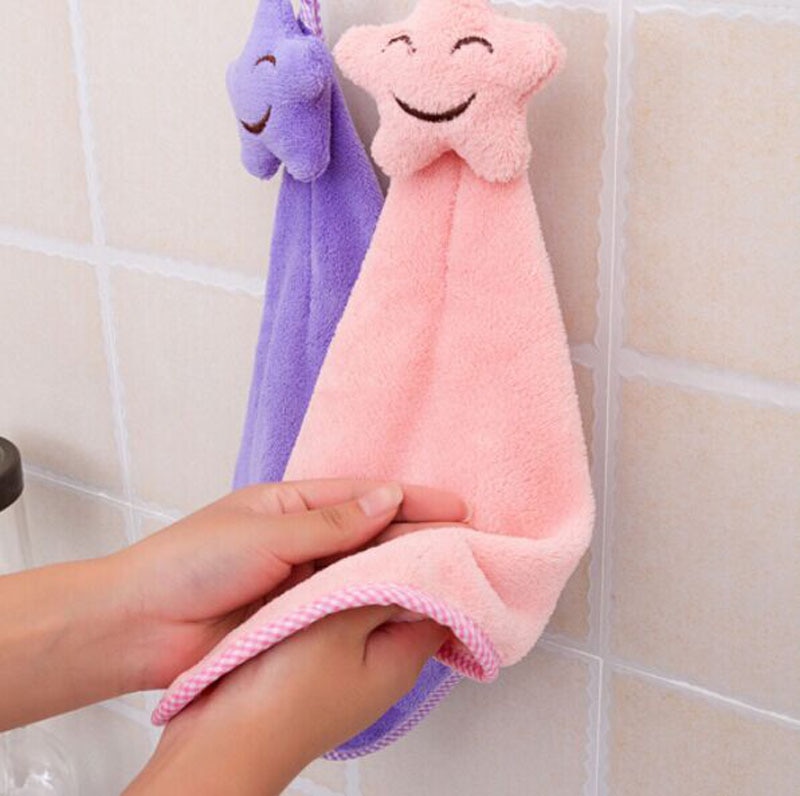 Badeværelse køkken kontor håndtørring håndklæde almindeligt solidt blødt mikrofiber lommetørklæde håndklæder