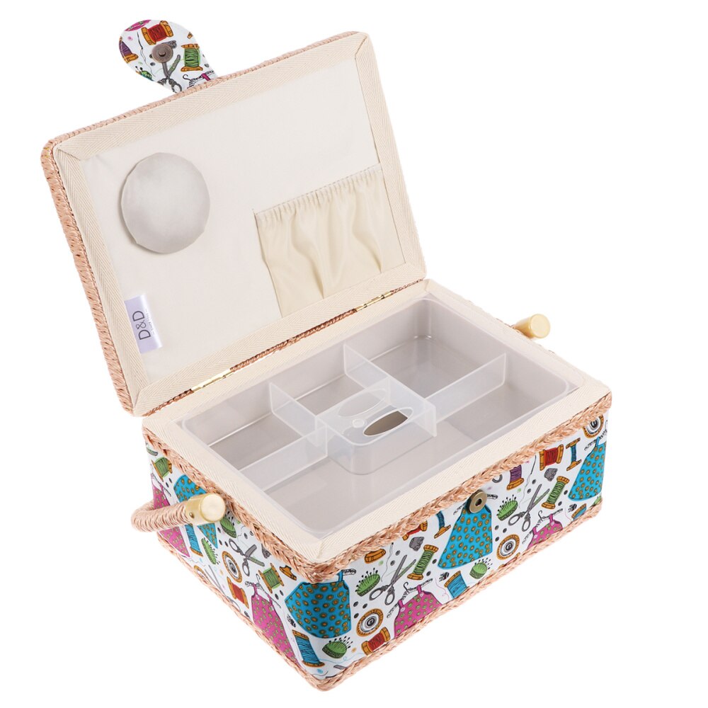 1PC Needle And Thread Basket Printing Sewing Case Stitch Tools Holder Sewing Accessories Container