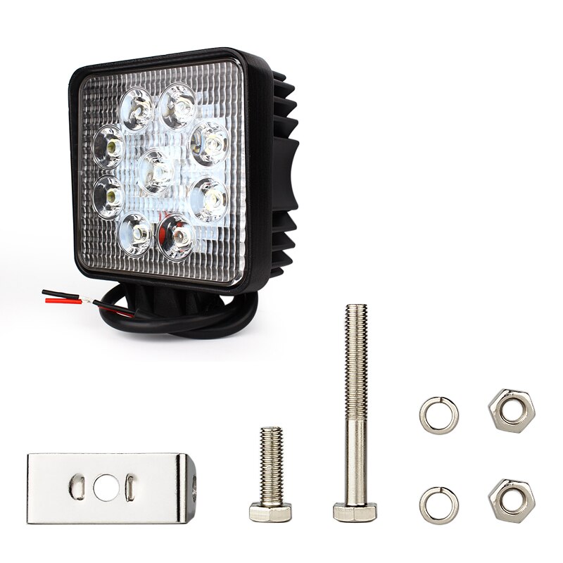 Waterproof 27W LED Work Light Emergency Lighting Lamp 12V 24V Spot Flood Lights For Offroad Construction Working Night Lights