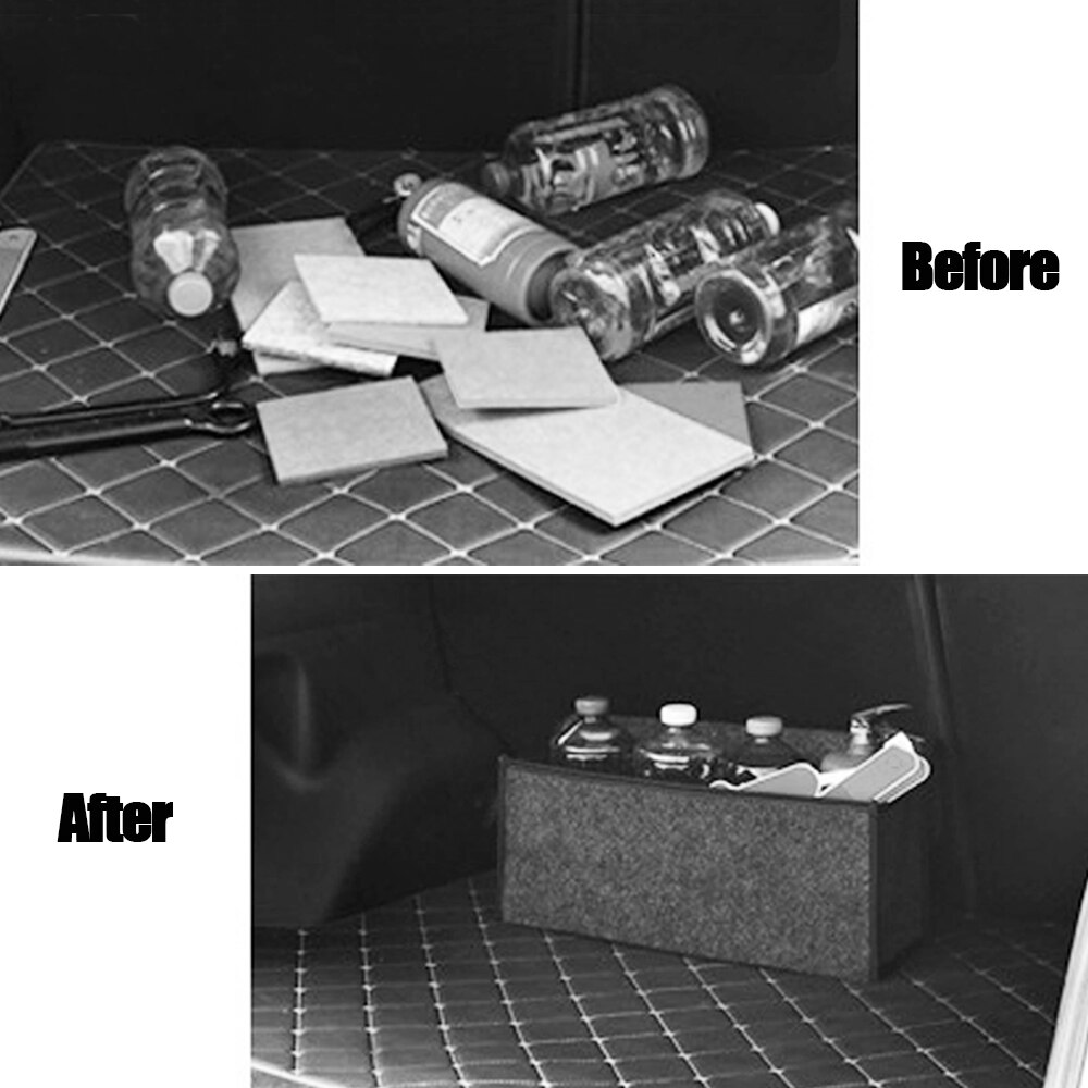Auto Opbergtas Kofferbak Organizer Box Vilt Doek Opbergdoos Auto Cargo Container Zakken Multi-Pocket Opruimen Zakken Auto accessoires