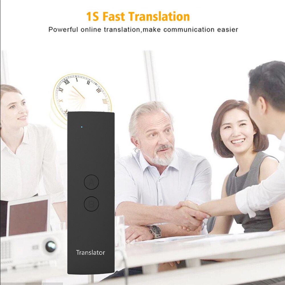 T6 Intelligent Translator Voice Speech Interpreter Bluetooth 4.2 Two-way Real-time Translators 38 Languages for Learning Travel