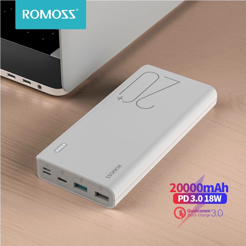 Romoss Sense 6 + Power Bank 20000 Mah PD3.0 Quick Charge 20000 Mah Powerbank Externe Batterij Voor Iphone Xiaomi mi Huawei