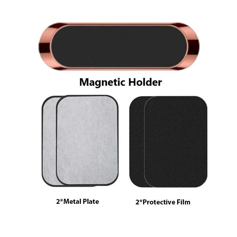 Magnetic Universal Car Phone Holder Dashboard Mini Strip Shape Stand in Car For iPhone Xiaomi Metal Magnet GPS Mount for Wall: H