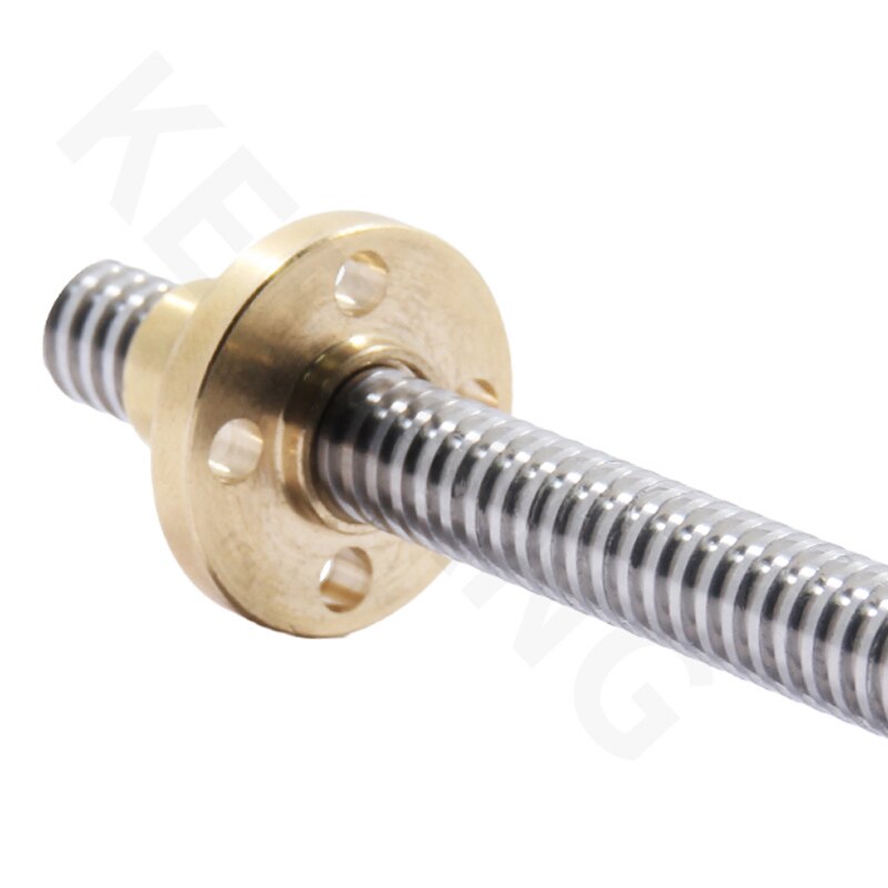 T8 blei schraube 8mm 3D Drucker teil ohne Messing kupfer Mutter trapez blei schraube für cnc 2mm Länge 100/150/200/250/300/330/350