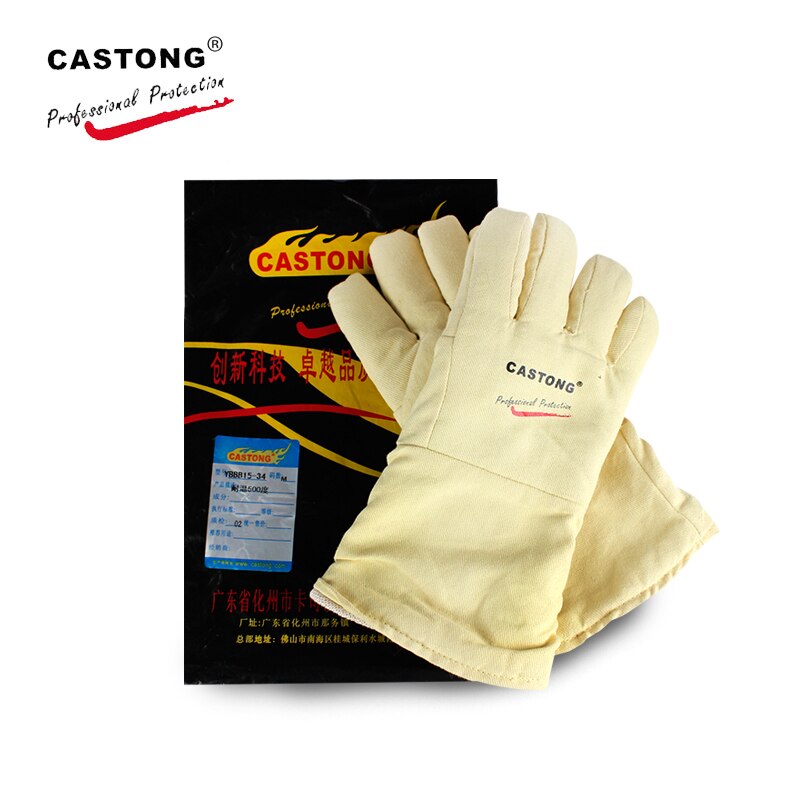 CASTONG 400 grad Hohe temperatur handschuhe Aramid Anti-verbrüHenne handschuhe flexibel weiche Hohe temperatur beständig handschuhe