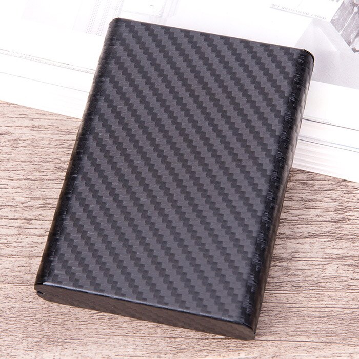 Card Holder Super Light Carbon Fiber Name ID Credit Card Holder Business Card Case Organizer For Men: Style A-Black