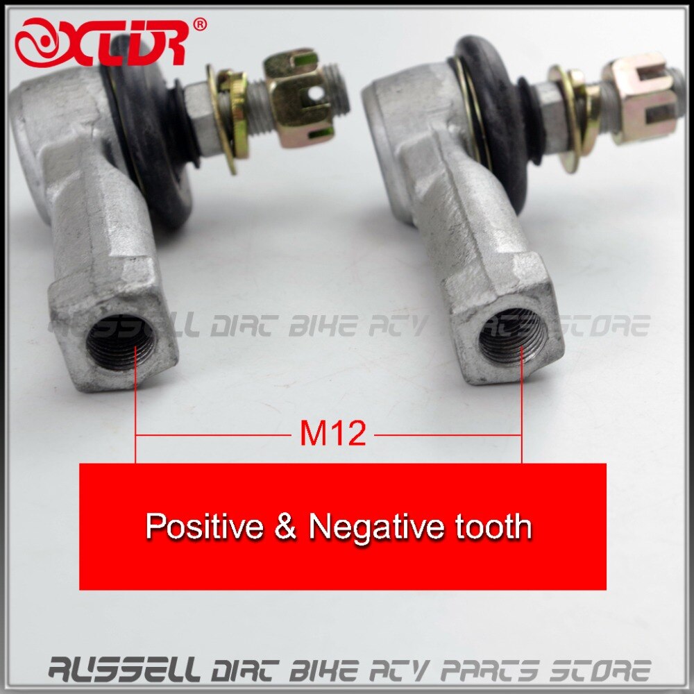 12mm M12 Turn Tie Rod Ball End for ATV Bashan Hummer 250 LonCin Jianshe Shipao Spare Parts Accessories