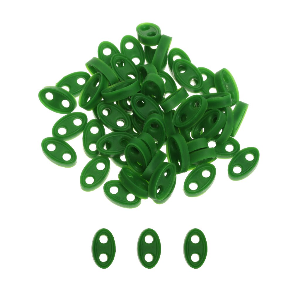 Cuentas ajustables de plástico para mascarillas, 50/100 Uds., hebilla antideslizante de doble agujero, banda elástica de 6 colores, accesorios para ajustar la oreja: Green / 100pcs